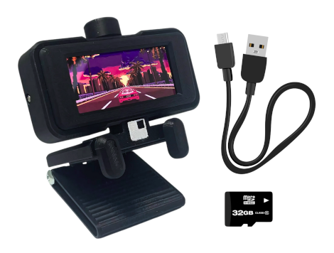 WebScreen device with USB-C cable and accessories for setup