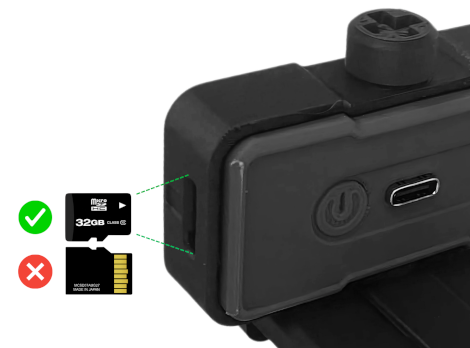WebScreen device with microSD card slot highlighted for storage expansion